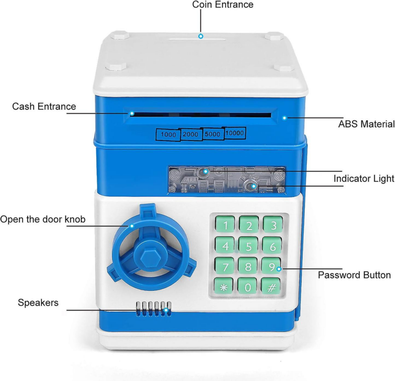 Kids Money Bank Machine (Bleu) - Image 8